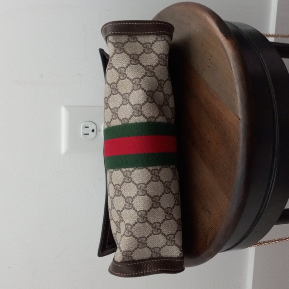 Authentic Vintage Gucci GG Monogram Supreme Sherry Web Ophidia Clutch Crossbody - Picture 6 of 10